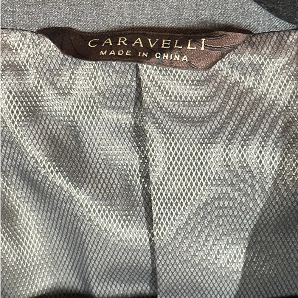 Caravelli Men's Suit Jacket Sport Coat Italy S60512N Oxford 2B 38S 32W Gray